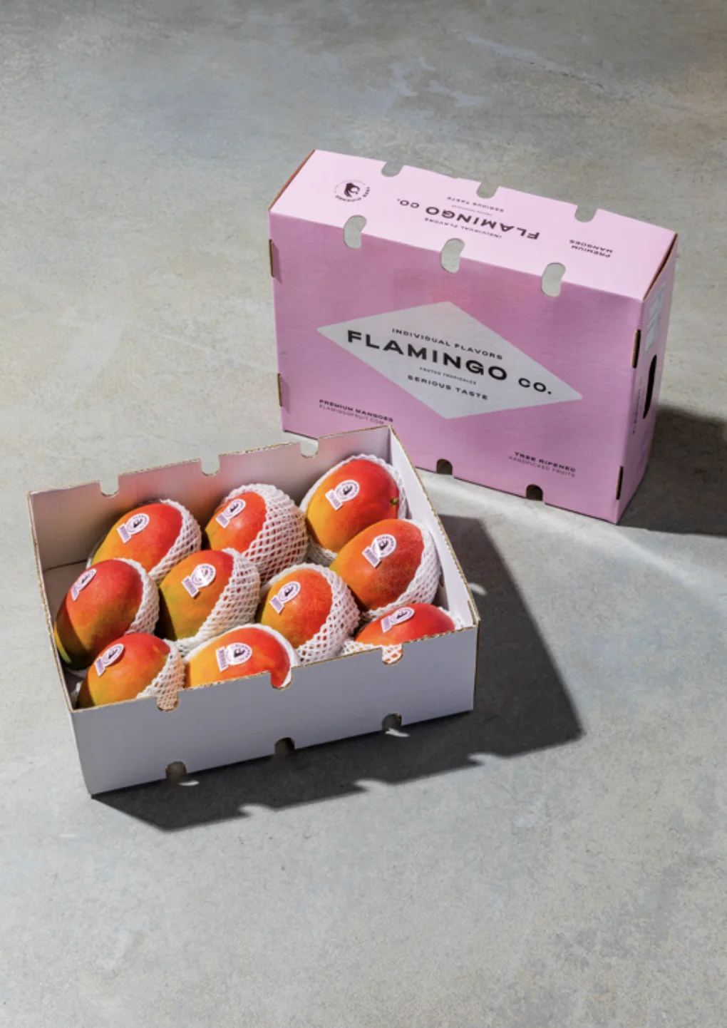 Flamingo mango packaging